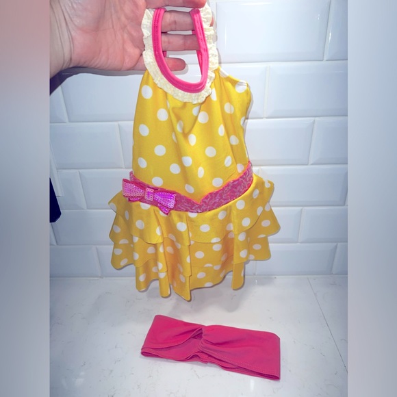 Revolution Dancewear Yellow Polka Dot Dance Outfit - Picture 2 of 2